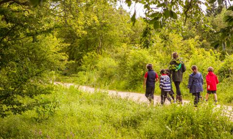 School children at College Lake