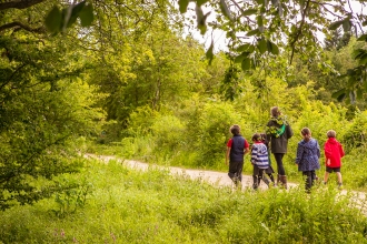 School children at College Lake