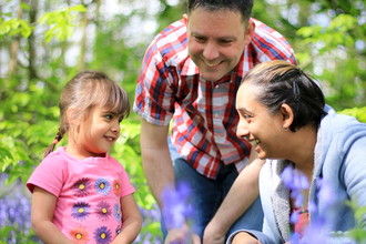 Family in blubell wood