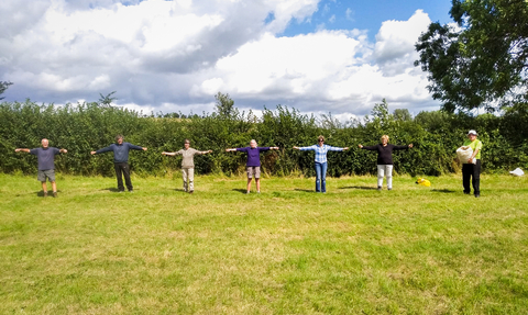 Hedgerow Havens volunteers sowing wildflower seeds at Quainton Recreation Ground. Picture: Marcus Militello