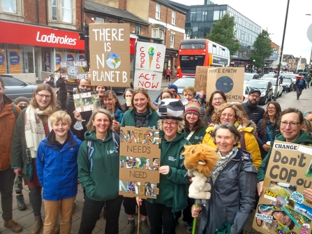 Group of people at climate rally