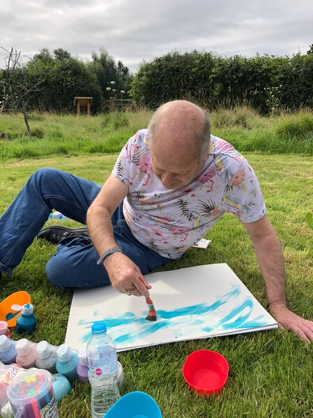 Engaging with Nature participants connecting with their inner child and doing some free art play. Picture: Carrie Starbuck